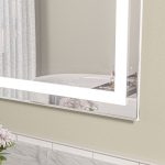 Oglinda baie led 120x80 cu functie dezaburire si ceas digital - imagine 3