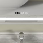 Oglinda baie led 80x60 cu rama din aluminiu argintie - imagine 4