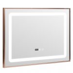 Oglinda baie 80x60 inramata, cu ceas si dezaburire - imagine 3