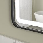 Oglinda baie cu led 120x80 rama neagra. Trei tipuri de iluminare - imagine 6