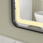 Oglinda baie cu led 120x80 rama neagra. Trei tipuri de iluminare - imagine 7