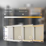 Oglinda baie cu led 120x80. Trei tipuri de iluminare