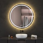 Oglinda baie cu led RGB 90x90 rotunda cu dezaburire - imagine 11