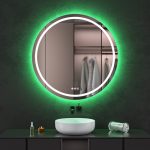 Oglinda baie cu led RGB 90x90 rotunda cu dezaburire - imagine 12