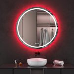 Oglinda baie cu led RGB 90x90 rotunda cu dezaburire - imagine 13