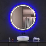 Oglinda baie cu led RGB 90x90 rotunda cu dezaburire - imagine 8