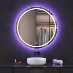 Oglinda baie cu led RGB 90x90 rotunda cu dezaburire - imagine 9