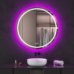 Oglinda baie cu led RGB 90x90 rotunda cu dezaburire - imagine 10