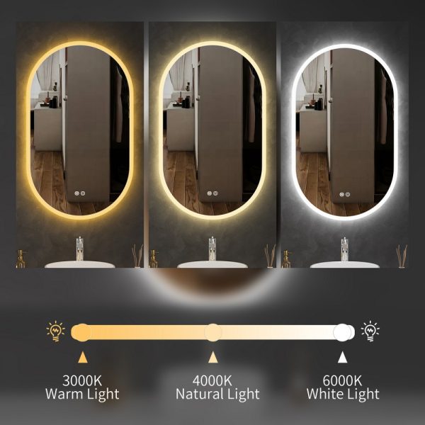 Oglinda baie cu led si dezaburire reversibila 60x100