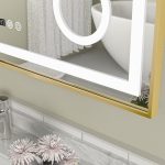 Oglinda baie cu led si lupa 80x60. Rama aurie - imagine 4
