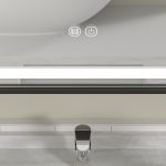 Oglinda baie led 100x70 cu rama neagra din aluminiu si dezaburire - imagine 3