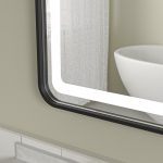 Oglinda baie led 100x70 cu rama neagra din aluminiu si dezaburire - imagine 4