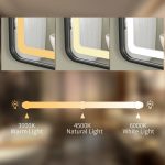 Oglinda baie led 100x70 cu rama neagra din aluminiu si dezaburire - imagine 9