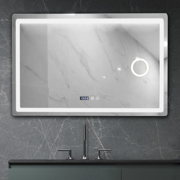 Oglinda baie led 110x70 cu lupa. Functie dezaburire