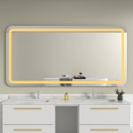 Oglinda baie led 160x80, functie dezaburire, control touch - imagine 3