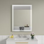 Oglinda baie led 60x80 cu dezaburire. Ceas digital