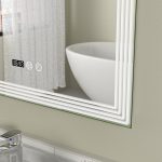 Oglinda baie led 60x80 cu dezaburire. Ceas digital - imagine 3