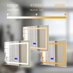 Oglinda baie led 80x60 cu bluetooth. Trei tipuri de iluminare