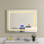 Oglinda baie led 80x60 cu bluetooth. Trei tipuri de iluminare - imagine 3