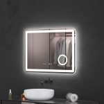 Oglinda baie led 80x60 cu oglinda cosmetica - imagine 2