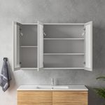 Oglinda baie led cu dulap suspendat 100x70x15 - imagine 2