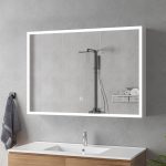 Oglinda baie led cu dulap suspendat 100x70x15