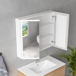 Oglinda baie led cu dulap suspendat 80x70x15 - imagine 2