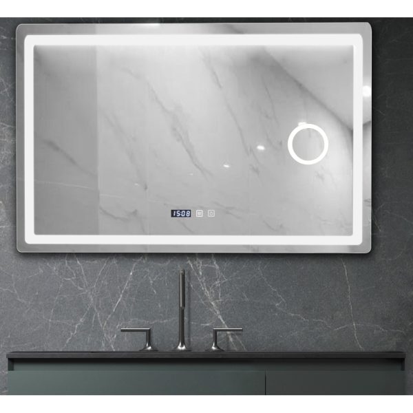 Oglinda baie led cu oglinda cosmetica 80x60