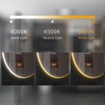 Oglinda baie led ovala 60X90, reversibila