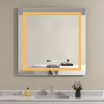 Oglinda baie led patrata cu dezaburire 80x80 lumina rece si calda - imagine 2