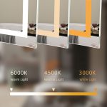 Oglinda baie led patrata cu dezaburire 80x80 lumina rece si calda