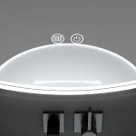 Oglinda baie led rodtunda 90x90, rama neagra. Trei tipuri de iluminare - imagine 9