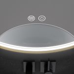 Oglinda baie led rotunda 90x90 cu rama aurie. Trei tipuri de iluminare - imagine 9