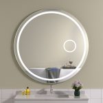 Oglinda baie rotunda 70x70 cu lupa si dezaburire