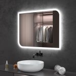 Oglinda baie cu led 80x60. Control touch. Iluminare exterioara - imagine 2