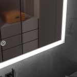 Oglinda baie cu led 80x60. Control touch. Iluminare exterioara - imagine 3