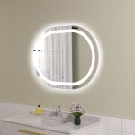 Oglinda baie 80x60 ovala cu led. Control touch - imagine 2