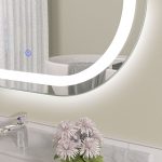 Oglinda baie 80x60 ovala cu led. Control touch - imagine 3