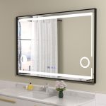 Oglinda baie cu lupa 120x80 rama neagra - imagine 2