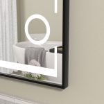 Oglinda baie cu lupa 120x80 rama neagra - imagine 3