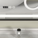 Oglinda baie 60x80 cu lupa. Rama neagra. Functie dezaburire - imagine 4