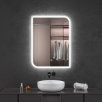 Oglinda baie led 60x80 cu touch. Iluminare exterioara