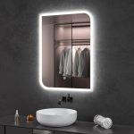 Oglinda baie led 60x80 cu touch. Iluminare exterioara - imagine 2