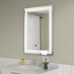 Oglinda baie 60x80 cu dezaburire, ceas digital si termometru - imagine 2