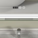 Oglinda baie 60x80 cu dezaburire, ceas digital si termometru - imagine 4