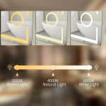 Oglinda baie cu dezaburire 150x80, dezaburire si ceas digital