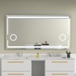 Oglinda baie cu dezaburire 150x80, dezaburire si ceas digital - imagine 2