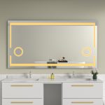 Oglinda baie cu dezaburire 150x80, dezaburire si ceas digital - imagine 3