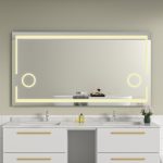 Oglinda baie cu dezaburire 150x80, dezaburire si ceas digital - imagine 4