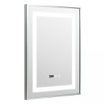 Oglinda baie 60x80 cu led si dezaburire. Rama argintie - imagine 3